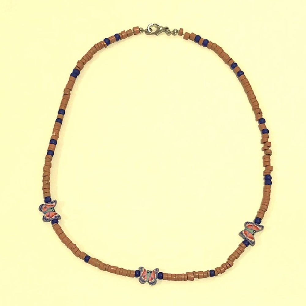Bohemian Butterfly🦋🦋🦋Beaded Artisan Necklace - Picture 1 of 9